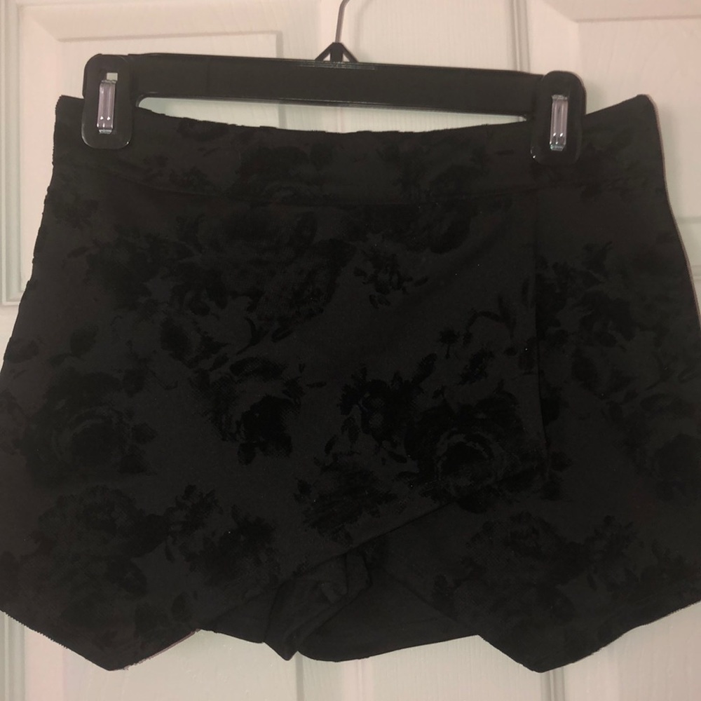 Black Velvet Shorts